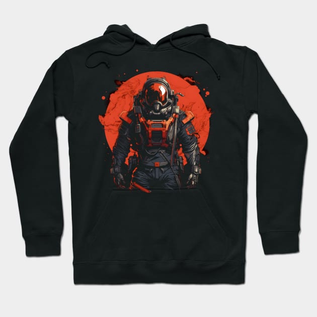 Mars Marine - Red Planet - Sci-fi Hoodie by Fenay-Designs